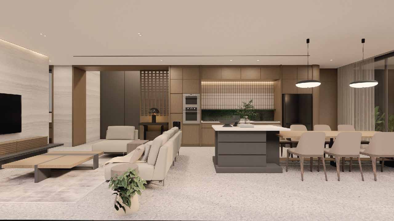 SND open-plan living room project in South Tangerang